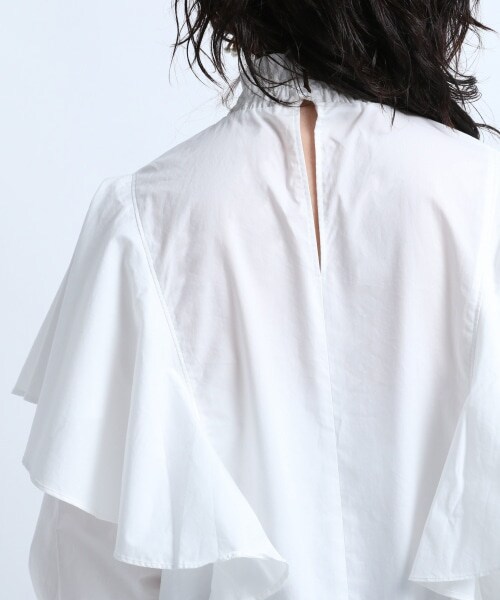JEANASIS（ジーナシス）の「Shirring&FrillShirt（トップス・ホワイト()）」の11枚目の写真