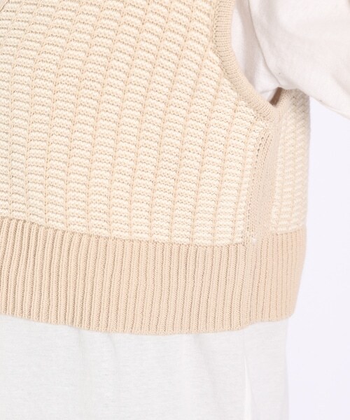 LOWRYS FARM（ローリーズファーム）の「２ＷＡＹニットビスチェ（トップス・ブラック/レッド/ベージュ/グリーン）」の10枚目の写真