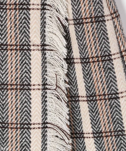 PAGEBOY（ページボーイ）の「ウールチェックラップスカート（スカート・オフホワイト/ブラック）」の12枚目の写真