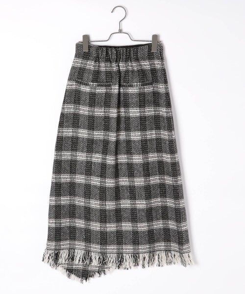 PAGEBOY（ページボーイ）の「ウールチェックラップスカート（スカート・オフホワイト/ブラック）」の5枚目の写真