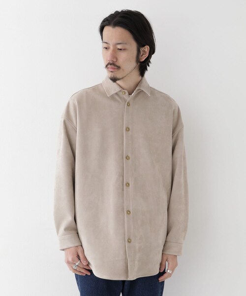 URBAN RESEARCH Sonny Label(アーバンリサーチサニーレーベル)の「ヴィーガンレザーシャツ(その他・メンズ・ベージュ/ブラック・FREE)」の9枚目の写真