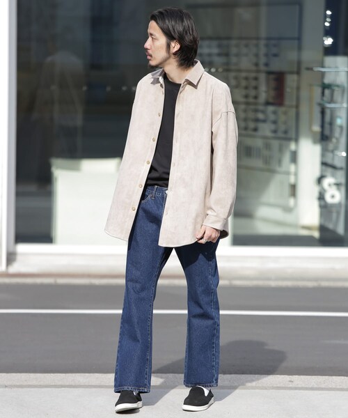 URBAN RESEARCH Sonny Label(アーバンリサーチサニーレーベル)の「ヴィーガンレザーシャツ(その他・メンズ・ベージュ/ブラック・FREE)」の5枚目の写真