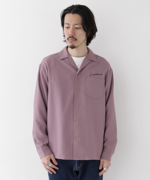 URBAN RESEARCH Sonny Label（アーバンリサーチサニーレーベル）の「L.A.モチーフ刺繍シャツ（その他・メンズ・アイボリー/ベージュ/ライトカーキ/パープル・M/L）」の14枚目の写真