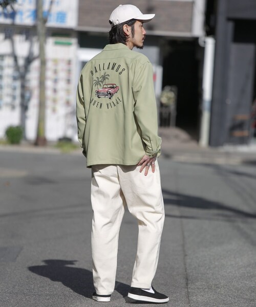 URBAN RESEARCH Sonny Label（アーバンリサーチサニーレーベル）の「L.A.モチーフ刺繍シャツ（その他・メンズ・アイボリー/ベージュ/ライトカーキ/パープル・M/L）」の10枚目の写真