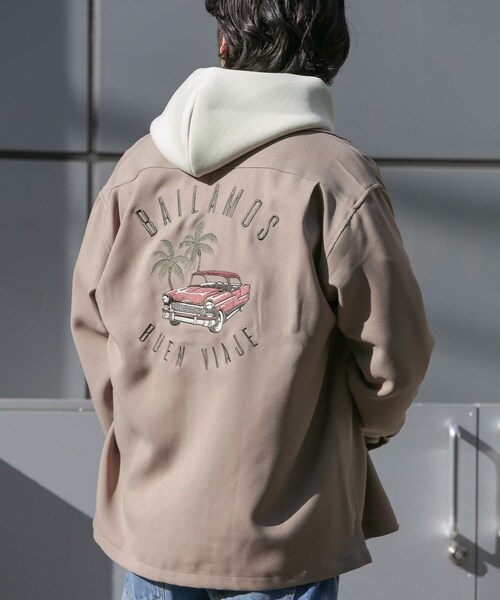 URBAN RESEARCH Sonny Label（アーバンリサーチサニーレーベル）の「L.A.モチーフ刺繍シャツ（その他・メンズ・アイボリー/ベージュ/ライトカーキ/パープル・M/L）」の5枚目の写真