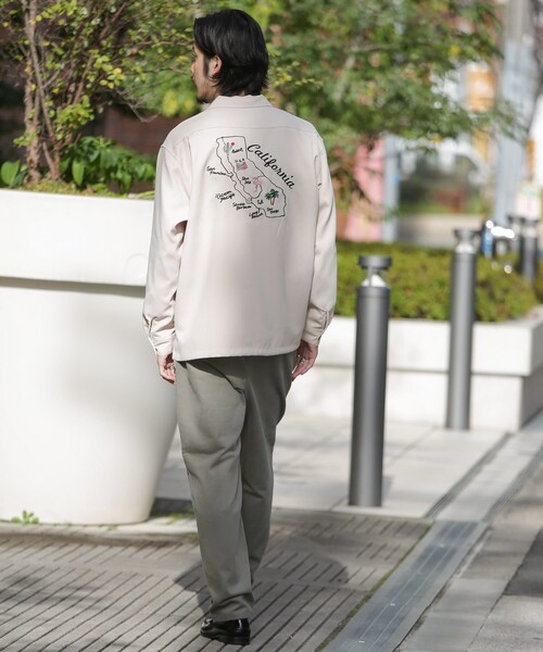 URBAN RESEARCH Sonny Label（アーバンリサーチサニーレーベル）の「L.A.モチーフ刺繍シャツ（その他・メンズ・アイボリー/ベージュ/ライトカーキ/パープル・M/L）」の8枚目の写真