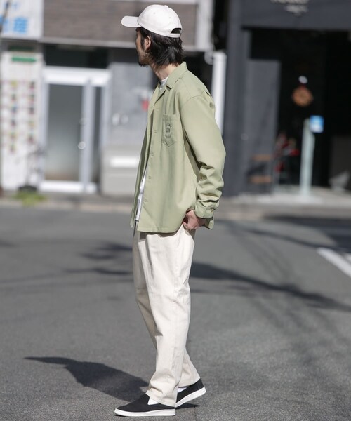 URBAN RESEARCH Sonny Label（アーバンリサーチサニーレーベル）の「L.A.モチーフ刺繍シャツ（その他・メンズ・アイボリー/ベージュ/ライトカーキ/パープル・M/L）」の9枚目の写真