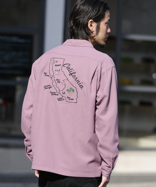 URBAN RESEARCH Sonny Label（アーバンリサーチサニーレーベル）の「L.A.モチーフ刺繍シャツ（その他・メンズ・アイボリー/ベージュ/ライトカーキ/パープル・M/L）」の11枚目の写真