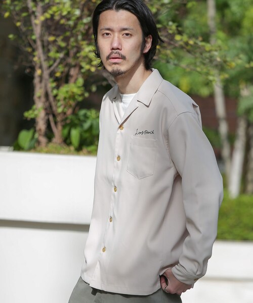 URBAN RESEARCH Sonny Label（アーバンリサーチサニーレーベル）の「L.A.モチーフ刺繍シャツ（その他・メンズ・アイボリー/ベージュ/ライトカーキ/パープル・M/L）」の7枚目の写真