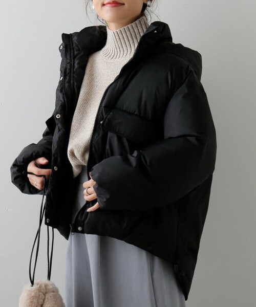 frames RAY CASSIN（フレームスレイカズン）の「フラップポケットオーバーサイズダウン（ジャケット/アウター・レディース・黒/カーキ/ベージュ・FREE）」の19枚目の写真