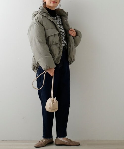 frames RAY CASSIN（フレームスレイカズン）の「フラップポケットオーバーサイズダウン（ジャケット/アウター・レディース・黒/カーキ/ベージュ・FREE）」の5枚目の写真