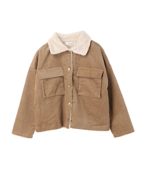 earth music&ecology（アースミュージックアンドエコロジー）の「【Special Price】SLS コーデュロイボアブルゾン（ジャケット/アウター・アイボリー/キャメル/サックスブルー/パープル・F）」の11枚目の写真