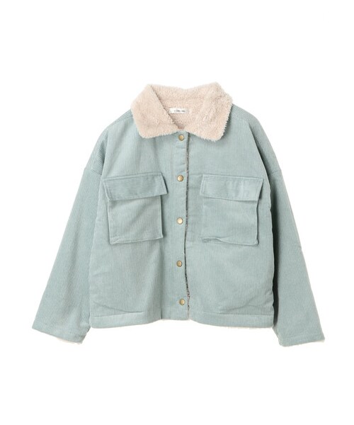 earth music&ecology（アースミュージックアンドエコロジー）の「【Special Price】SLS コーデュロイボアブルゾン（ジャケット/アウター・アイボリー/キャメル/サックスブルー/パープル・F）」の12枚目の写真