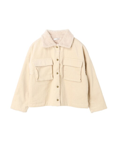 earth music&ecology（アースミュージックアンドエコロジー）の「【Special Price】SLS コーデュロイボアブルゾン（ジャケット/アウター・アイボリー/キャメル/サックスブルー/パープル・F）」の10枚目の写真