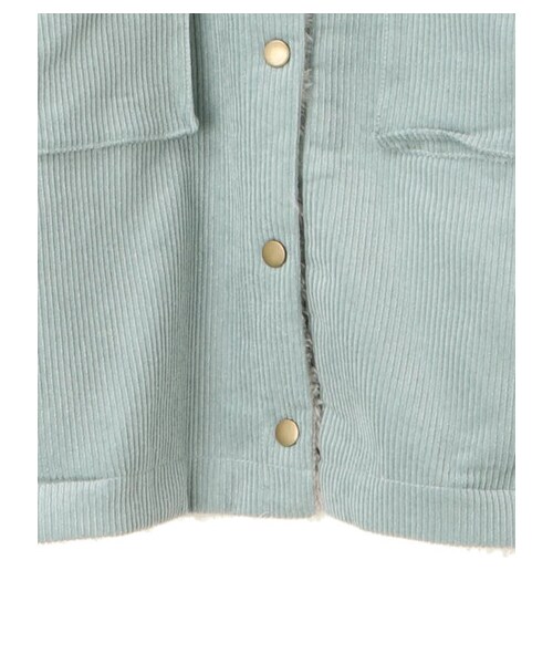 earth music&ecology（アースミュージックアンドエコロジー）の「【Special Price】SLS コーデュロイボアブルゾン（ジャケット/アウター・アイボリー/キャメル/サックスブルー/パープル・F）」の5枚目の写真