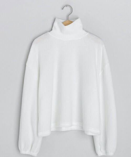 DHOLIC(ディーホリック)の「起毛ハイネックTシャツ(Tシャツ/カットソー・レディース・ココア/アイボリー/ピンク/ブラック・ONESIZE)」の2枚目の写真