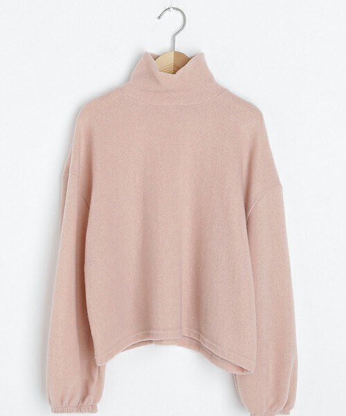 DHOLIC(ディーホリック)の「起毛ハイネックTシャツ(Tシャツ/カットソー・レディース・ココア/アイボリー/ピンク/ブラック・ONESIZE)」の4枚目の写真