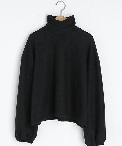 DHOLIC(ディーホリック)の「起毛ハイネックTシャツ(Tシャツ/カットソー・レディース・ココア/アイボリー/ピンク/ブラック・ONESIZE)」の3枚目の写真