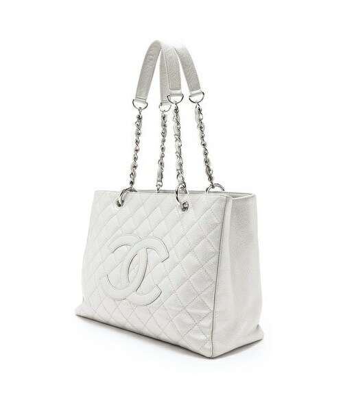 WGACA（ワッツ ゴーアラウンドカムズアラウンド）の「What Goes Around Comes Around Vintage Chanel Metallic Caviar Bag（トートバッグ・Silver・One Size）」の2枚目の写真