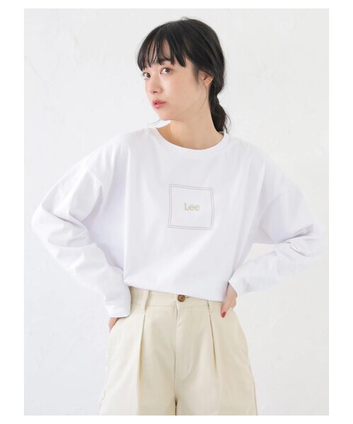 earth music&ecology(アースミュージックアンドエコロジー)の「【先行予約】Lee×earth ロゴプリントTシャツ(トップス・ホワイト/ブラック・F)」の4枚目の写真