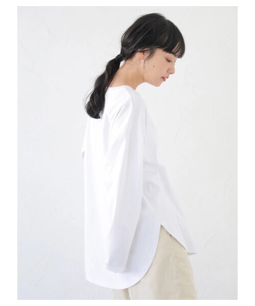 earth music&ecology(アースミュージックアンドエコロジー)の「【先行予約】Lee×earth ロゴプリントTシャツ(トップス・ホワイト/ブラック・F)」の3枚目の写真