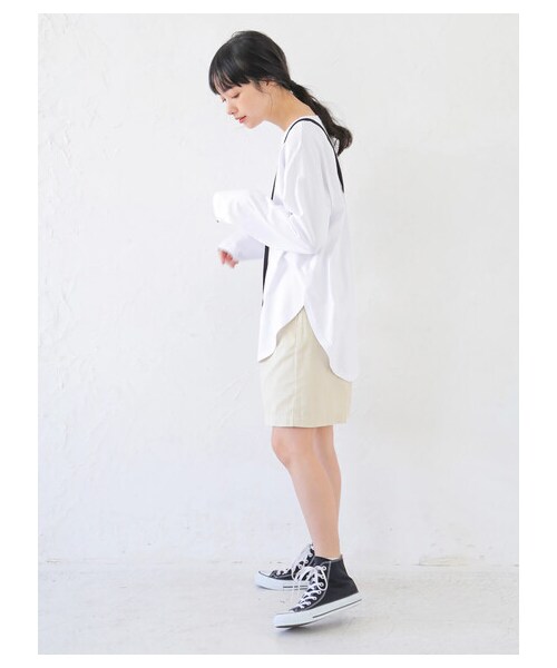 earth music&ecology(アースミュージックアンドエコロジー)の「【先行予約】Lee×earth ロゴプリントTシャツ(トップス・ホワイト/ブラック・F)」の10枚目の写真