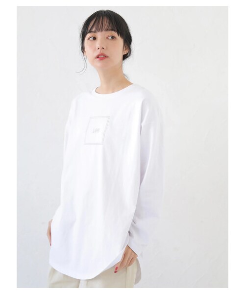 earth music&ecology(アースミュージックアンドエコロジー)の「【先行予約】Lee×earth ロゴプリントTシャツ(トップス・ホワイト/ブラック・F)」の19枚目の写真