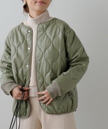 frames RAY CASSIN（フレームスレイカズン）の「合皮キルトパイピングブルゾン（ジャケット/アウター・レディース）」