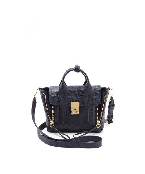 3.1 Phillip Lim(スリーワンフィリップリム)の「3.1 Phillip Lim Pashli Mini Satchel(ショルダーバッグ・Taupe/Black/Ink・One Size)」の9枚目の写真