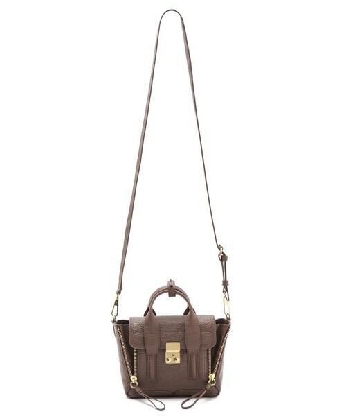 3.1 Phillip Lim(スリーワンフィリップリム)の「3.1 Phillip Lim Pashli Mini Satchel(ショルダーバッグ・Taupe/Black/Ink・One Size)」の14枚目の写真