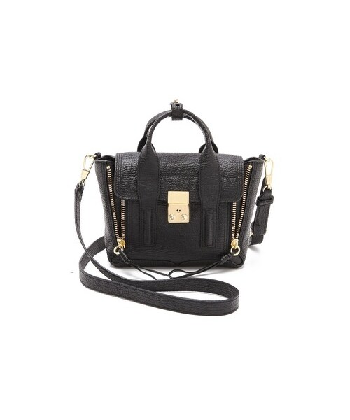 3.1 Phillip Lim(スリーワンフィリップリム)の「3.1 Phillip Lim Pashli Mini Satchel(ショルダーバッグ・Taupe/Black/Ink・One Size)」の1枚目の写真