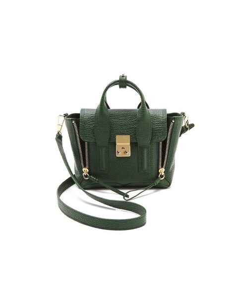 3.1 Phillip Lim(スリーワンフィリップリム)の「3.1 Phillip Lim Pashli Mini Satchel(ショルダーバッグ・Taupe/Black/Ink・One Size)」の7枚目の写真