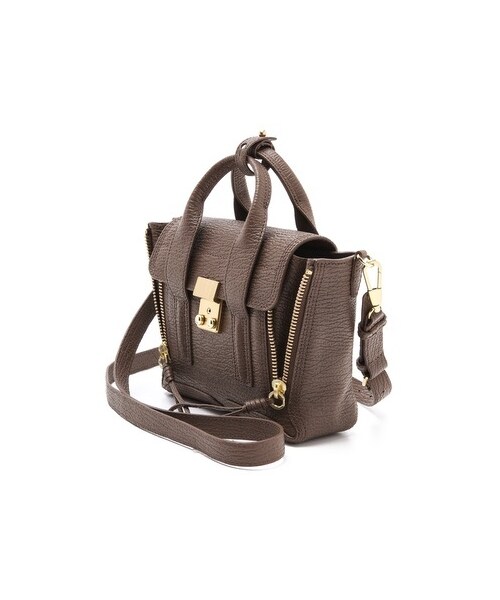 3.1 Phillip Lim(スリーワンフィリップリム)の「3.1 Phillip Lim Pashli Mini Satchel(ショルダーバッグ・Taupe/Black/Ink・One Size)」の11枚目の写真