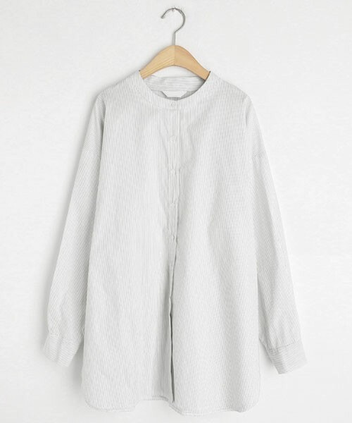 DHOLIC（ディーホリック）の「2TYPEバンドカラーシャ（シャツ/ブラウス・レディース・ピンク/ホワイト/その他/イエロー・FREE）」の4枚目の写真