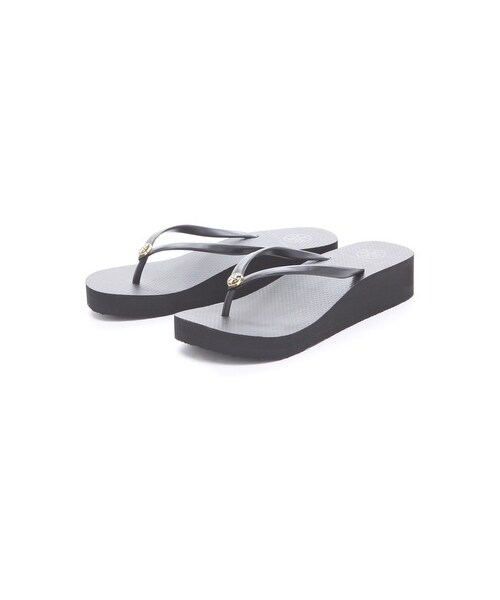 TORY BURCH（トリーバーチ）の「Tory Burch Wedge Thin Flip Flops（サンダル・Khaki/khaki/Black/Black・8/10/9）」の2枚目の写真