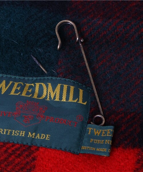 TWEED MILL(ツイードミル)の「チェックブランケット(その他・ホワイト/ブルー・ONE SIZE)」の5枚目の写真