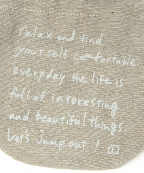 studio CLIP（スタディオクリップ）の「プリントオンアソート巾着バッグ（バッグ・グレージュ/ブラック/ピンク/キナリ/イエロー/ネイビー）」の16枚目の写真