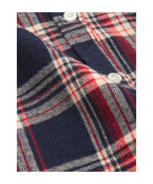 w closet(ダブルクローゼット)の「ビエラ起毛ポケット付チェックシャツ(トップス・レディース・レッドベース/ブルーベース/ネイビーベース/グリーンベース・FREE)」の10枚目の写真