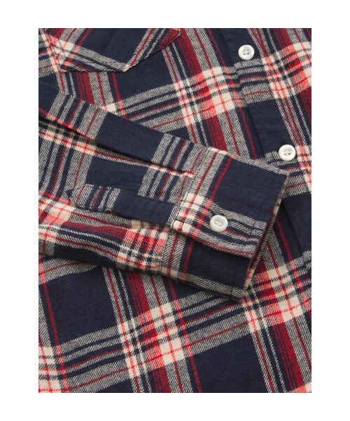 w closet(ダブルクローゼット)の「ビエラ起毛ポケット付チェックシャツ(トップス・レディース・レッドベース/ブルーベース/ネイビーベース/グリーンベース・FREE)」の9枚目の写真