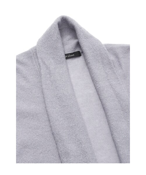 w closet（ダブルクローゼット）の「ガウン風ロングカーディガン（トップス・レディース・ピンクベージュ/グレーブルー/ネイビー・FREE）」の7枚目の写真