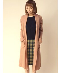 w closet | ガウン風ロングカーディガン(トップス)