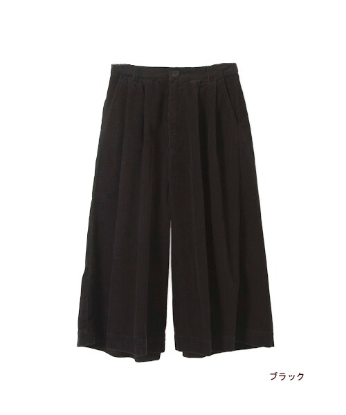 w closet（ダブルクローゼット）の「16Wコーデュロイミモレ丈ワイドパンツ（パンツ・レディース・ライトサックス/ワイン/ブラック・FREE）」の4枚目の写真