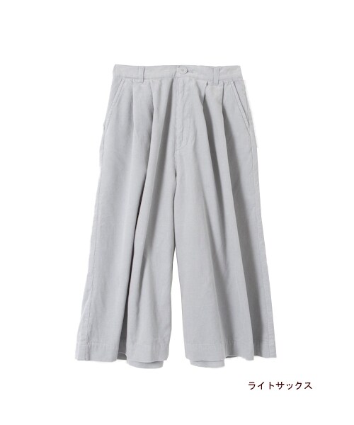 w closet（ダブルクローゼット）の「16Wコーデュロイミモレ丈ワイドパンツ（パンツ・レディース・ライトサックス/ワイン/ブラック・FREE）」の2枚目の写真