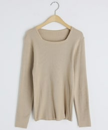 DHOLIC | スクエアネックリブニット(ニット/セーター)