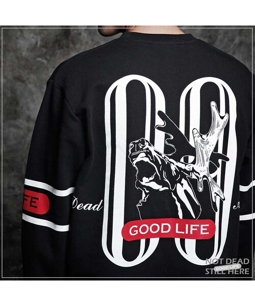 ROMANTIC CROWN（ロマンティッククラウン）の「GOOD LIFE CREWNECK（その他・メンズ・BLK・S/M/L/XL）」の8枚目の写真