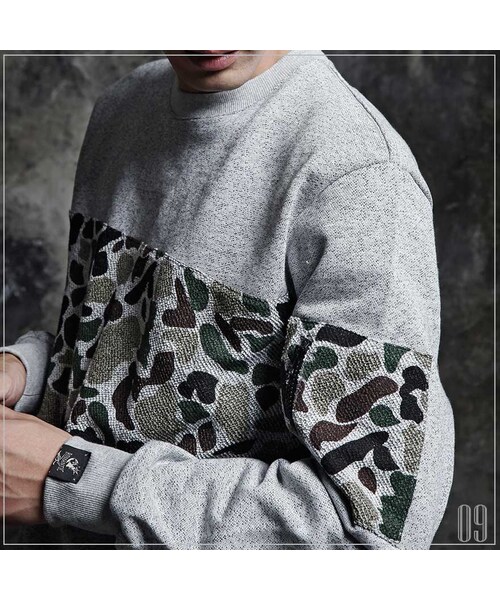 ROMANTIC CROWN（ロマンティッククラウン）の「OUT POCKET CREWNECK（その他・メンズ・GRY・S/M/L/XL）」の8枚目の写真