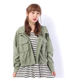 PAGEBOY | フード付きミリタリーブルゾン(ジャケット/アウター)