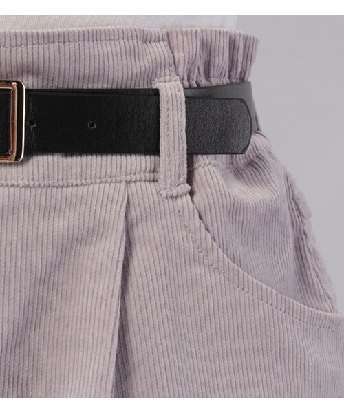 PAGEBOY（ページボーイ）の「【non-no11月号掲載】ベルト付きコーデュロイコクーンスカート（スカート・レディース・アイボリー/イエロー/グリーン/ネイビー/ラベンダー・S/M）」の8枚目の写真