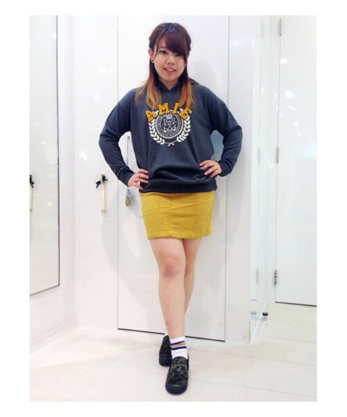 PAGEBOY（ページボーイ）の「【non-no11月号掲載】ベルト付きコーデュロイコクーンスカート（スカート・レディース・アイボリー/イエロー/グリーン/ネイビー/ラベンダー・S/M）」の15枚目の写真