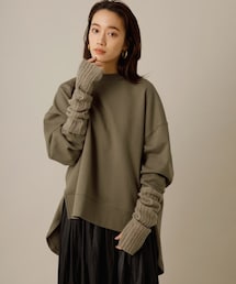 ADAM ET ROPE' | 【セットアイテム】アームウォーマー付スウェットプルオーバー(トップス)